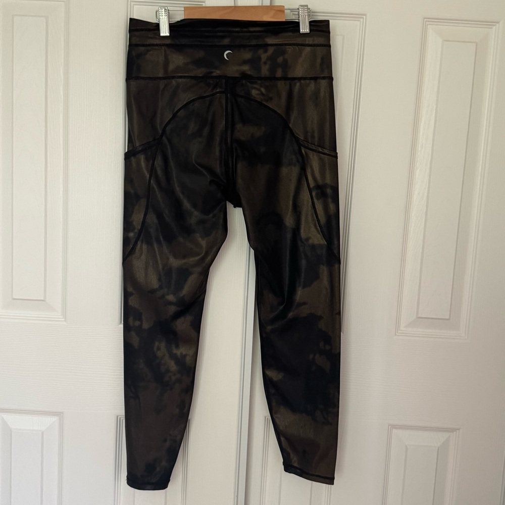 Zyia Bronze Hendrix Metallic Pocket Drawstring Luxe 8/10 Leggings - Picture 6 of 15